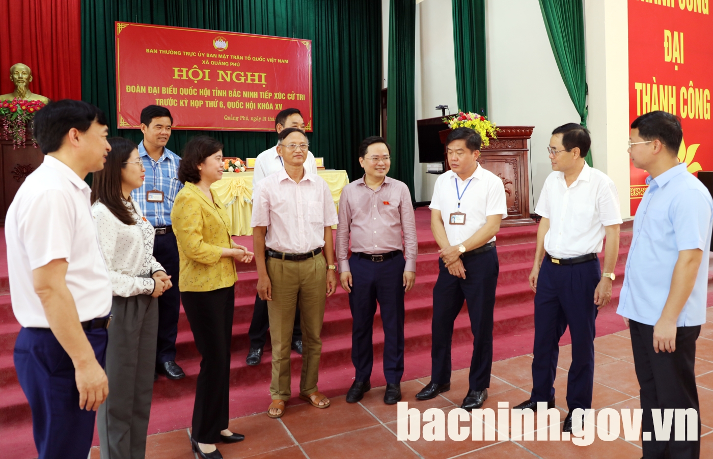 Bí thư Tỉnh ủy Nguyễn Anh Tuấn tiếp xúc cử tri xã Quảng Phú, huyện Lương Tài